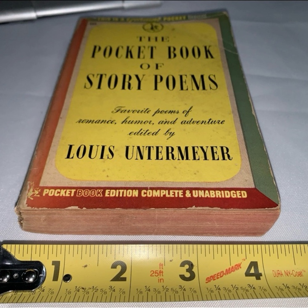 The Pocket Book of Story Poems 1945 Vintage Paperback USA Louis Untermeyer - Picture 2 of 8